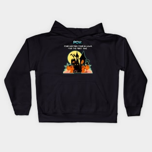 Funny POV In-Laws Halloween Meme Kids Hoodie